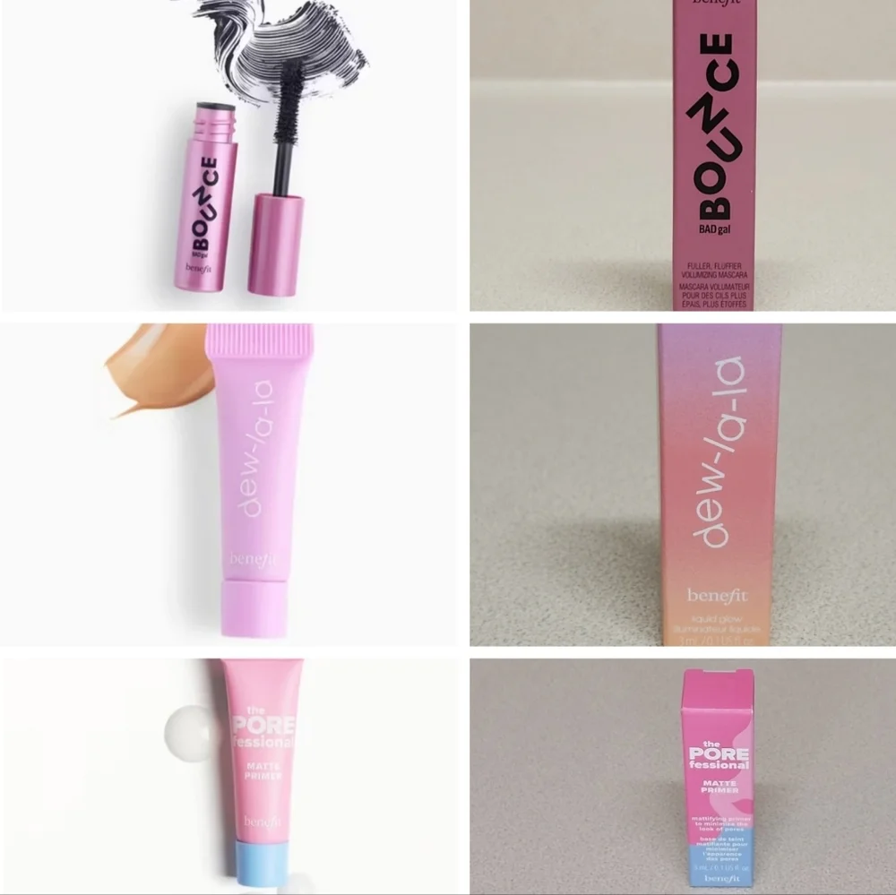 BENEFIT COSMETICS bundle Lot 3 Travel Size Produts